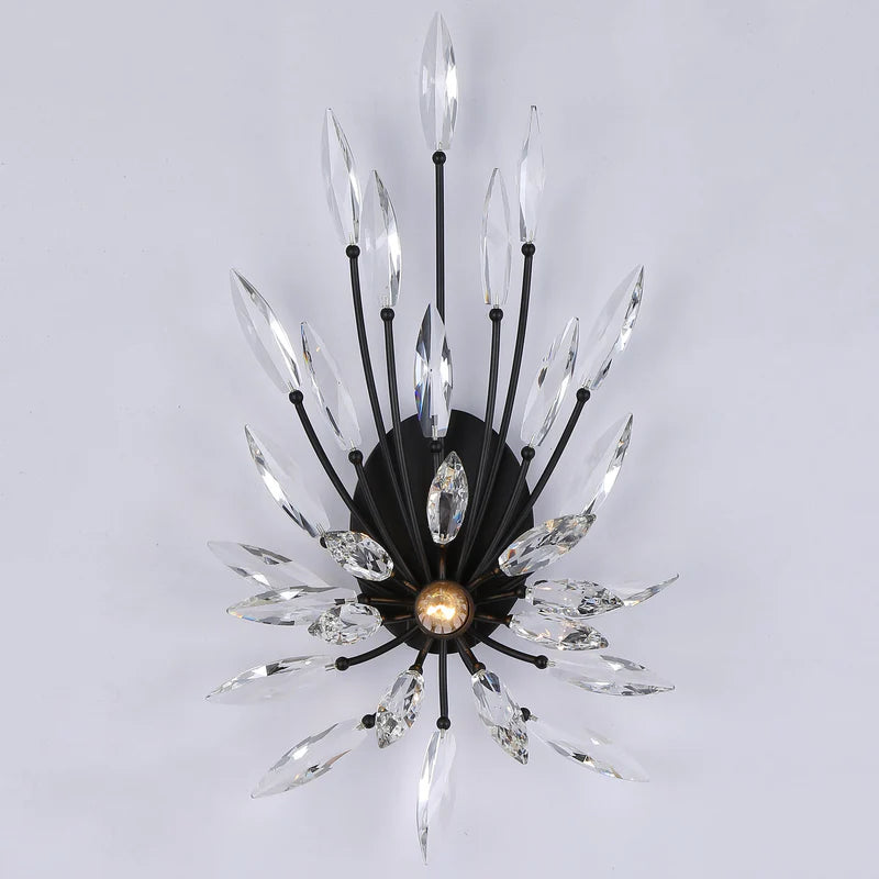 Lily Starburst Crystal Sputnik Wall Sconce-Vancei