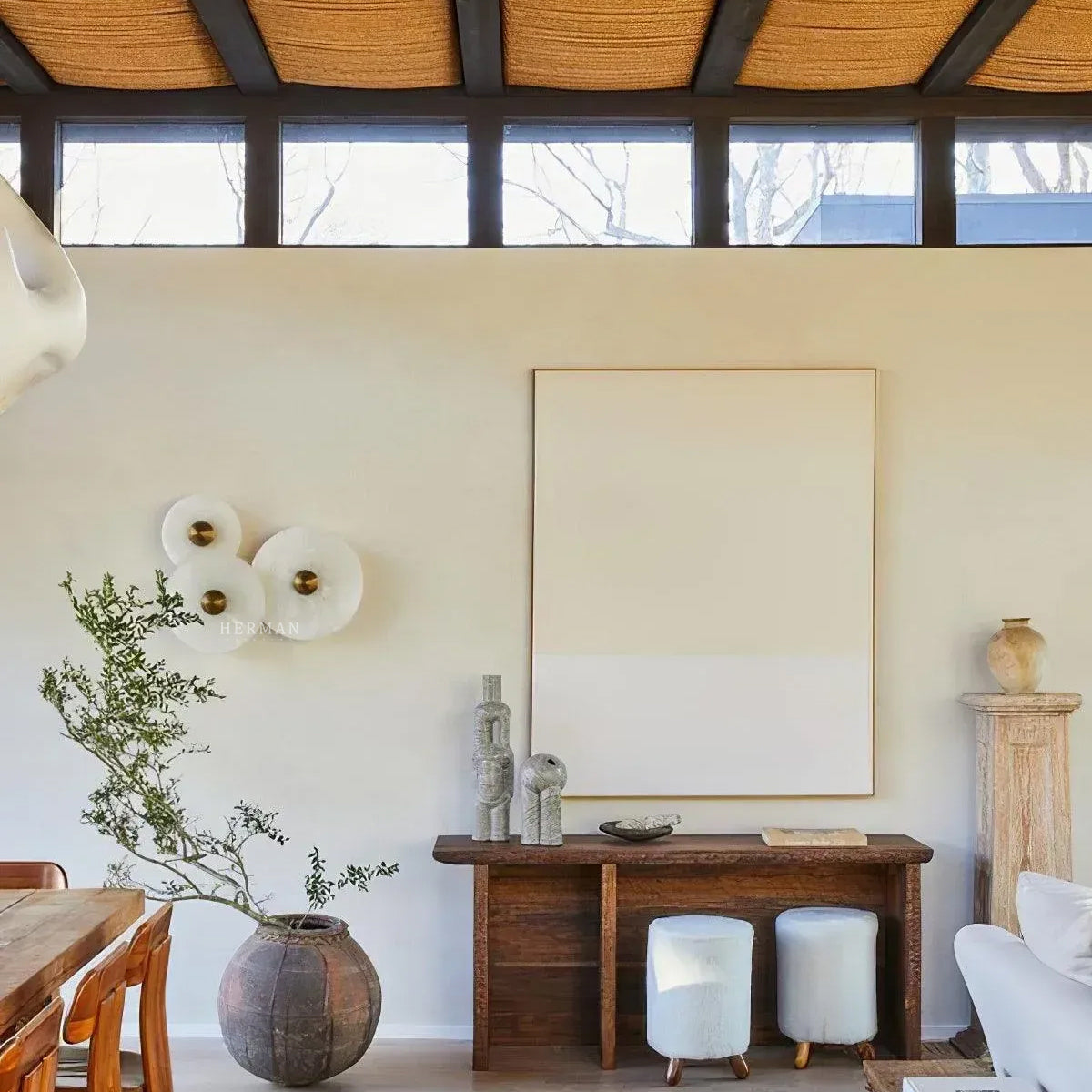 Median Alabaster Flush mount - 3 Surface