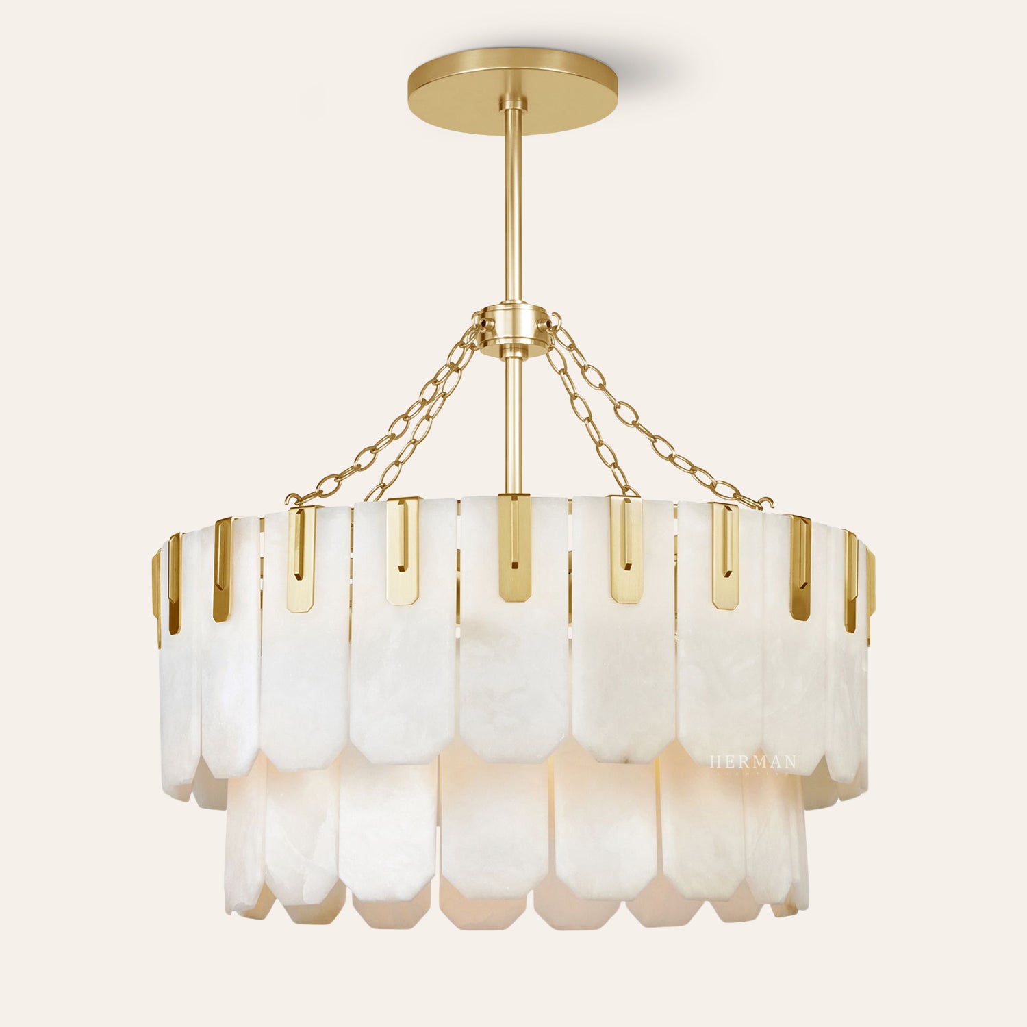 Nadia Alabaster Chandelier 30" 41"
