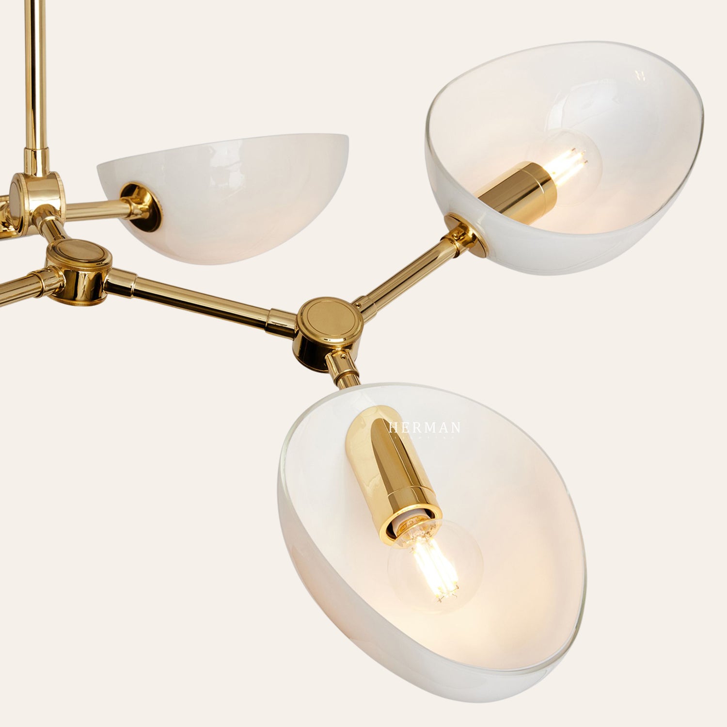 Argus Glass Chandelier 32" Width