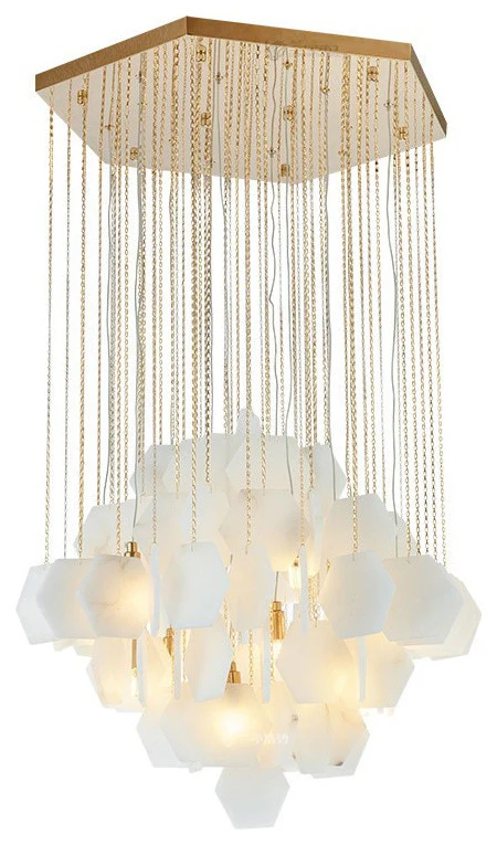 Moonshade Natural Marble Modern Pendant Chandelier