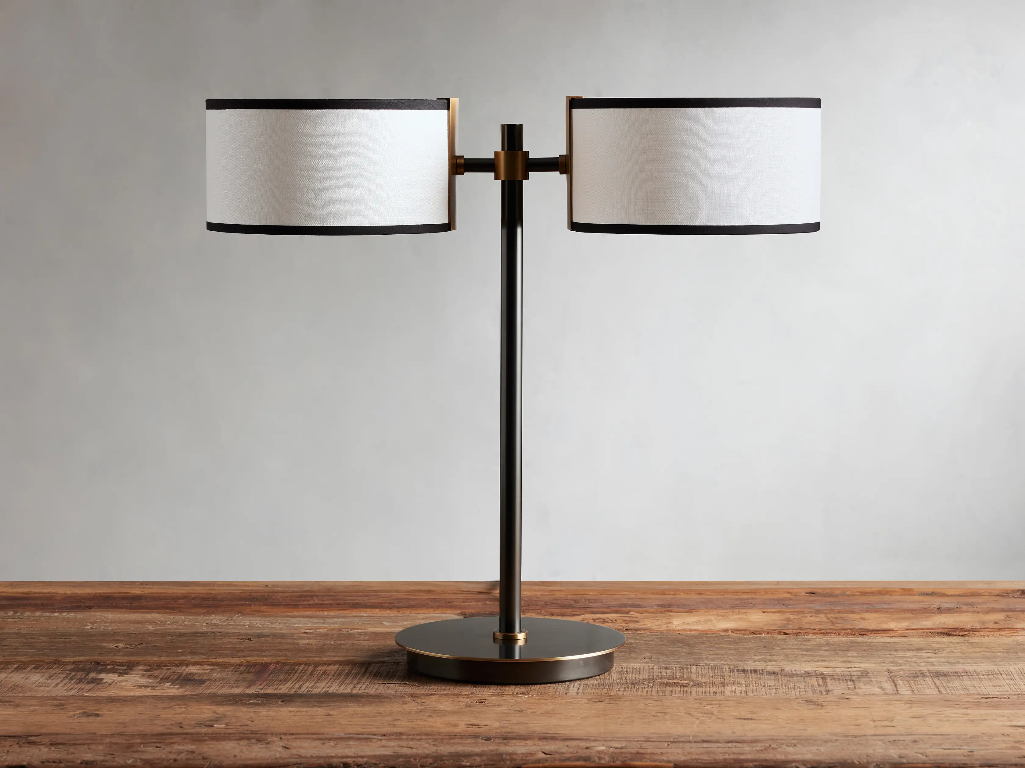 Daphne 2-Light Table Lamp in Black & White