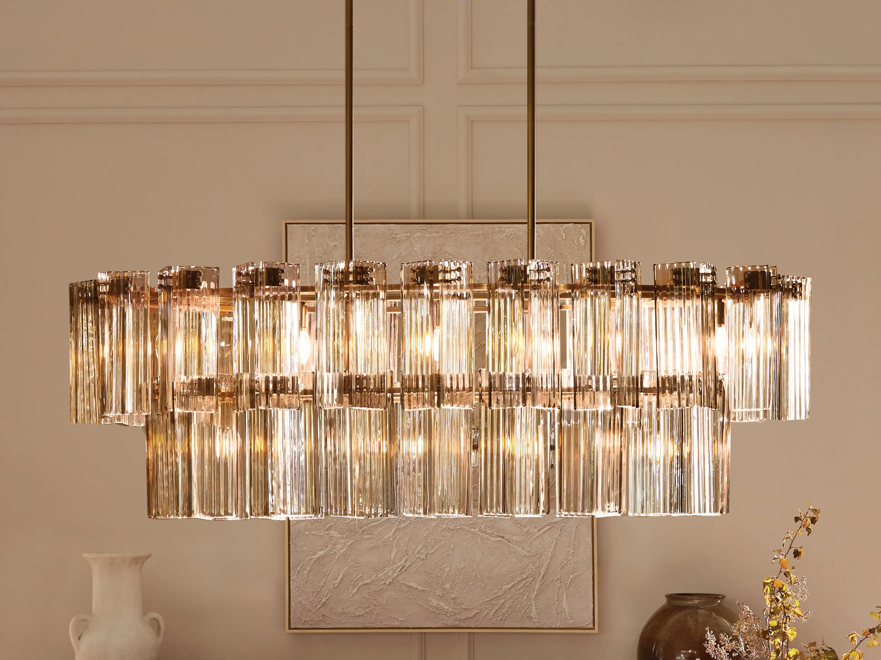 Delsie Oval Tiered Chandelier