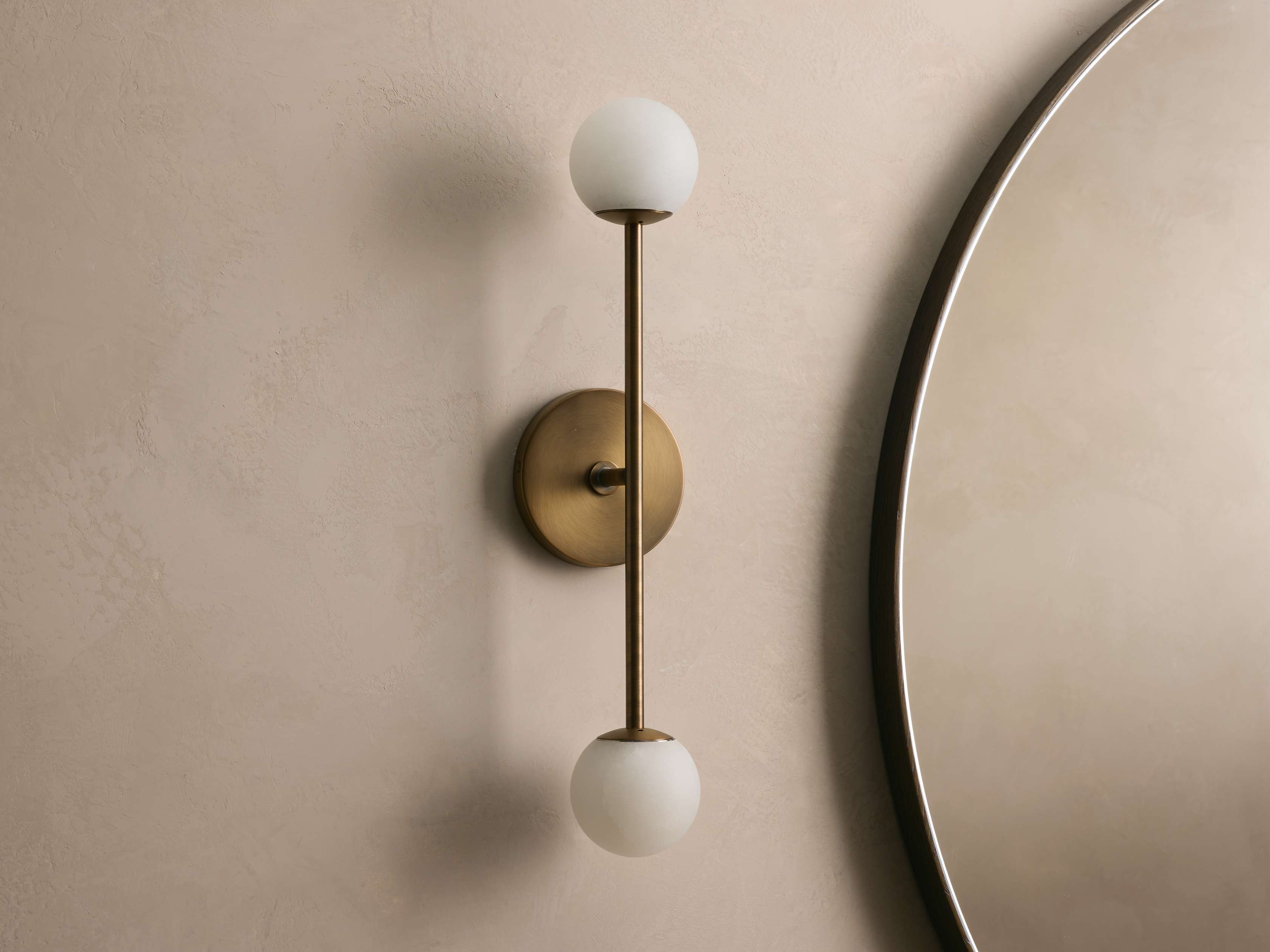 Girouette Alabaster Double Sconce