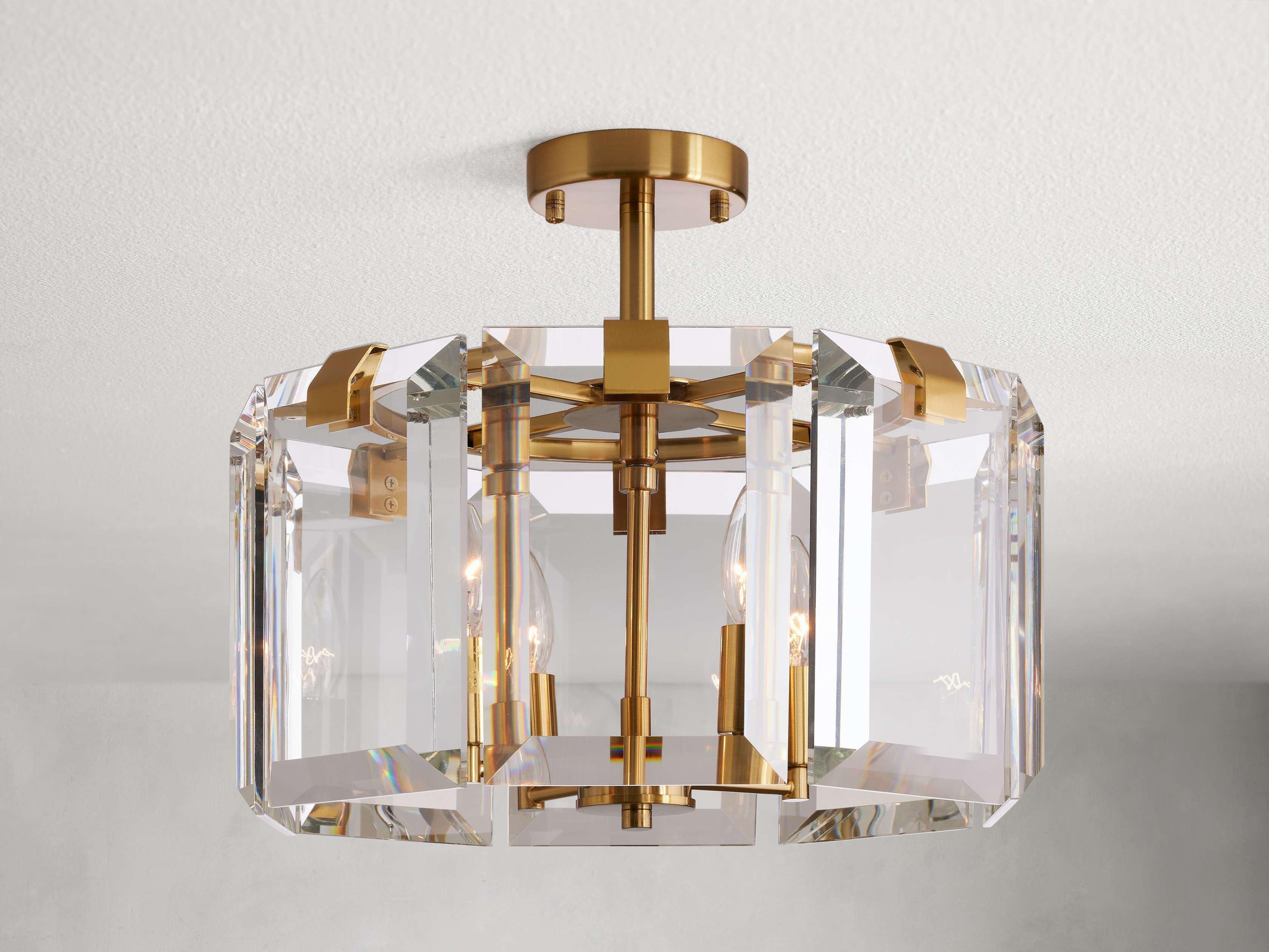 Crystal Prism Flush Mount 