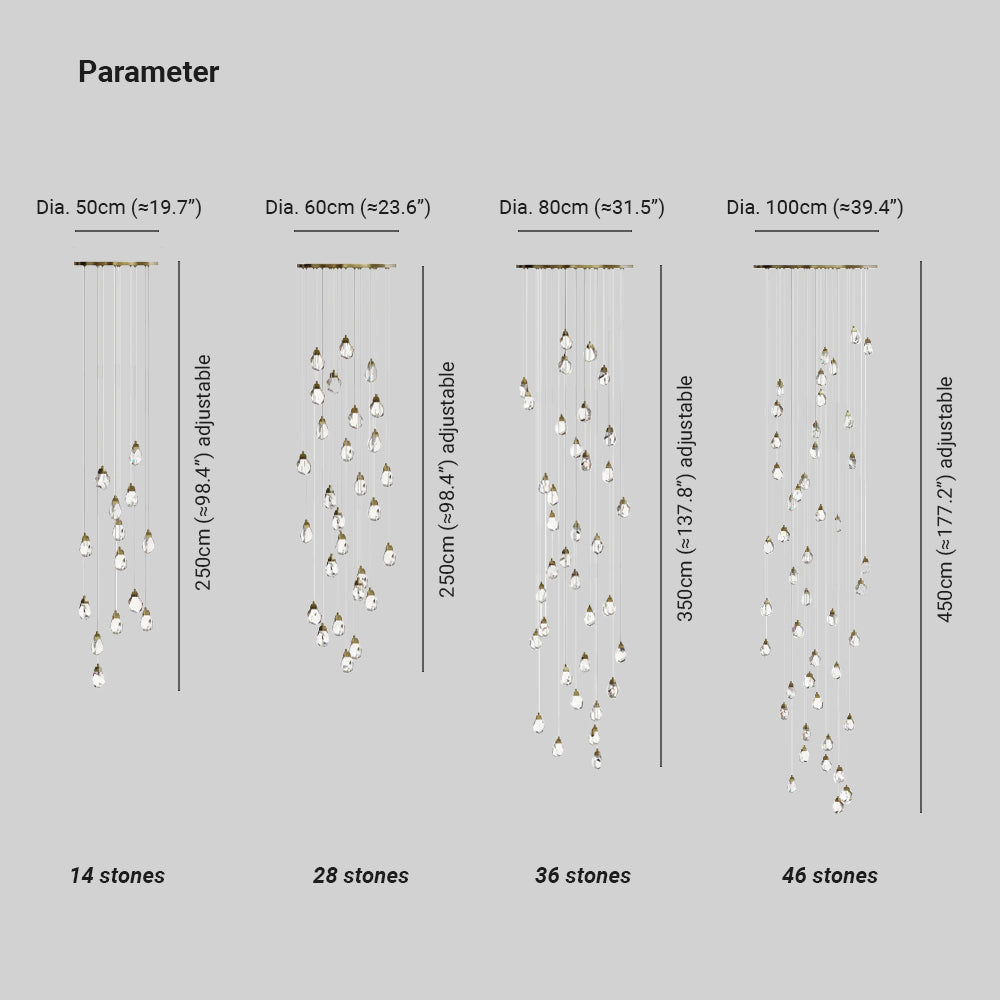 Masonry Faceted Crystal Prisms Chandelier-Vancei