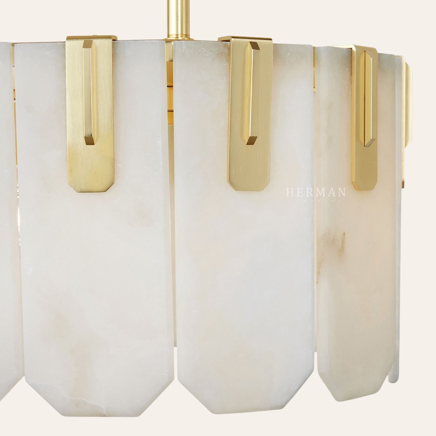 Nadia Alabaster Linear Chandelier 42" Width