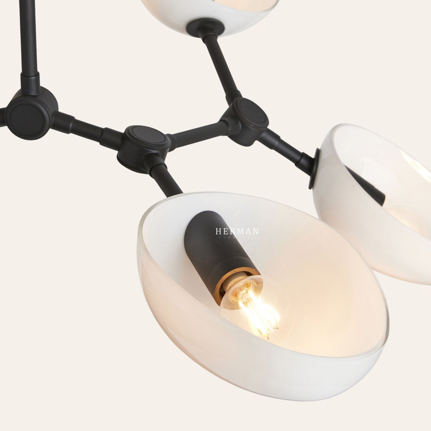 Argus Glass Chandelier 32" Width