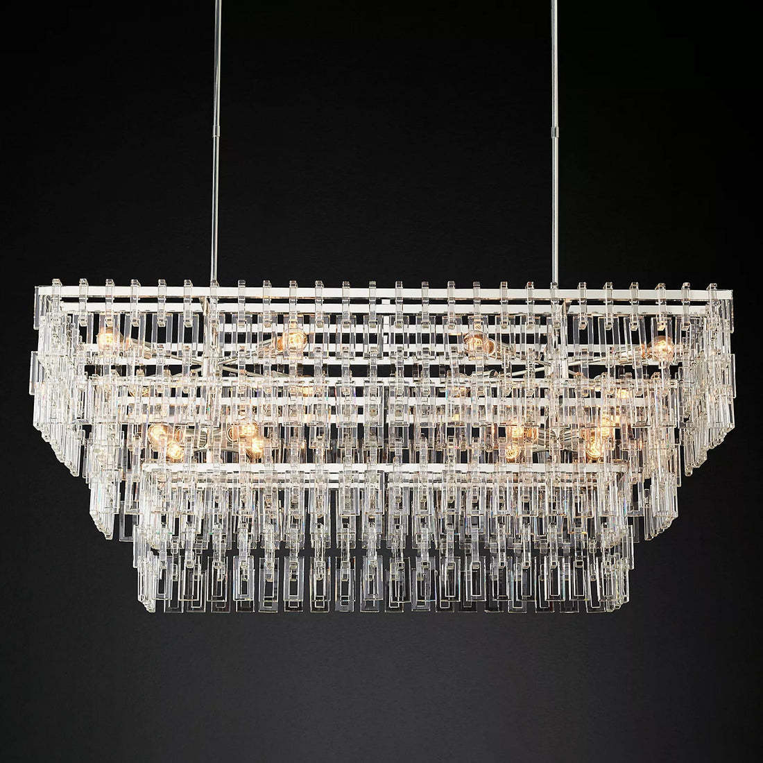 Marignan Tier K9 Crystal Rectangle Chandelier