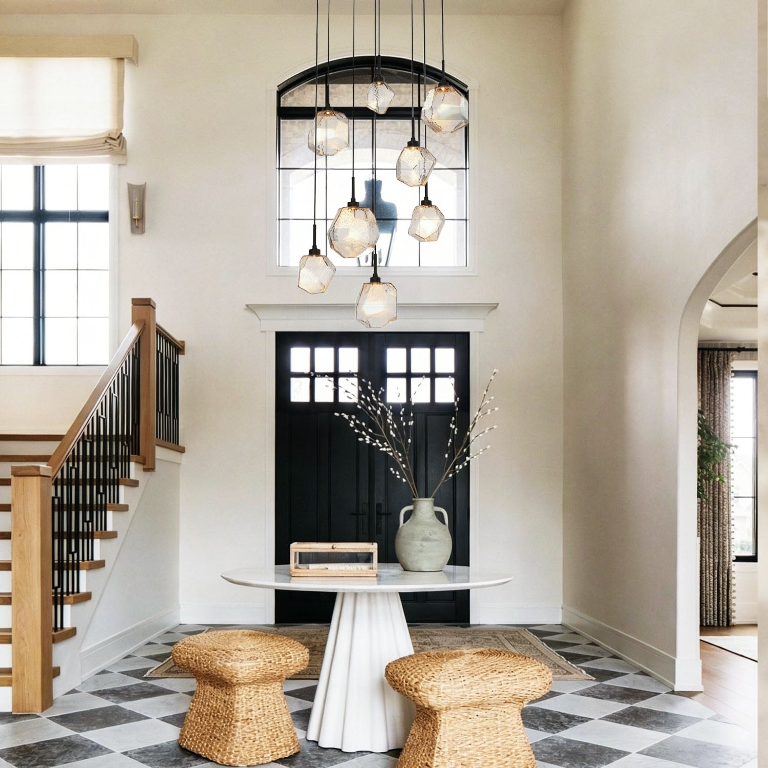 Art Twisted Round Chandelier