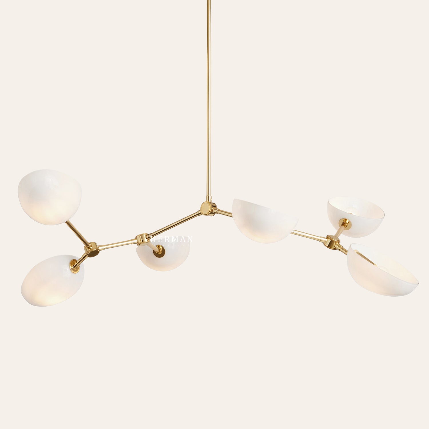 Argus Glass Chandelier 45" Width