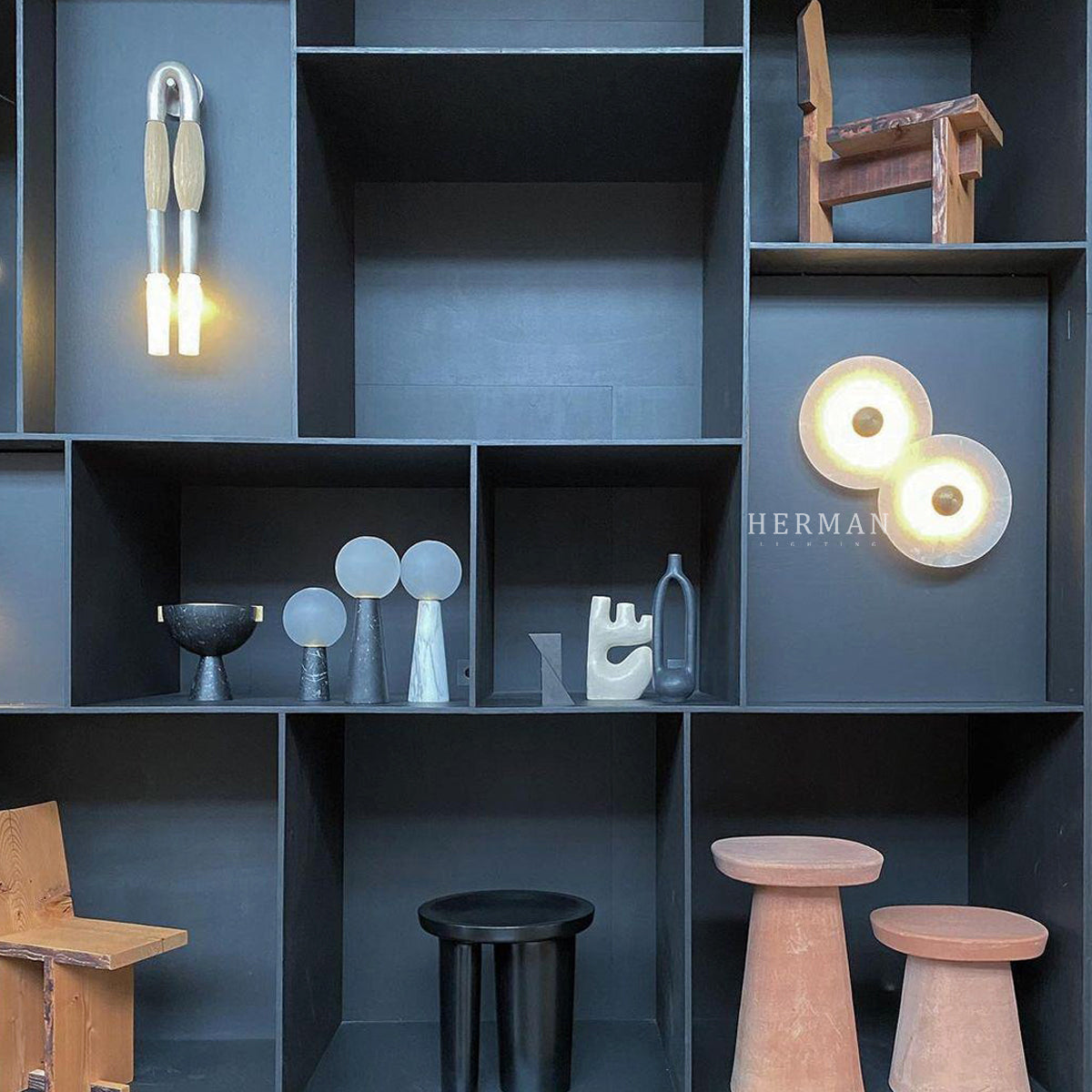 Median Alabaster Flush mount - 2 Surface