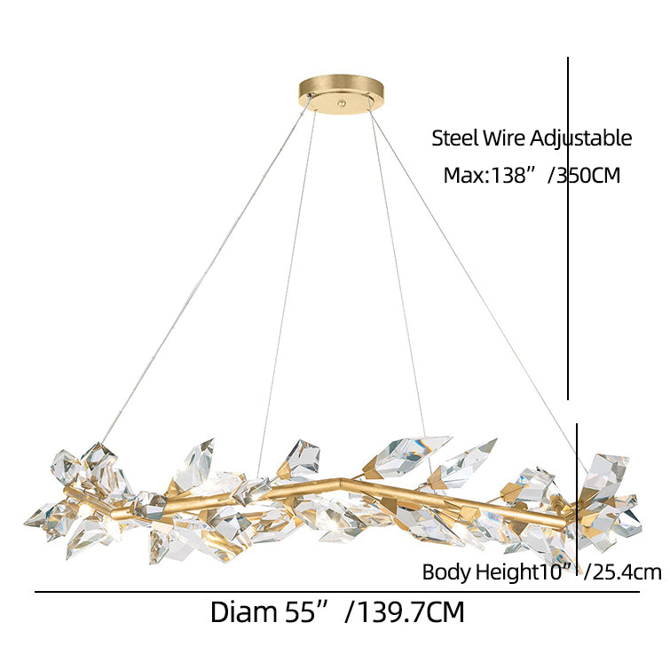 Addison 55"  Round Crystal Chandelier-Vancei