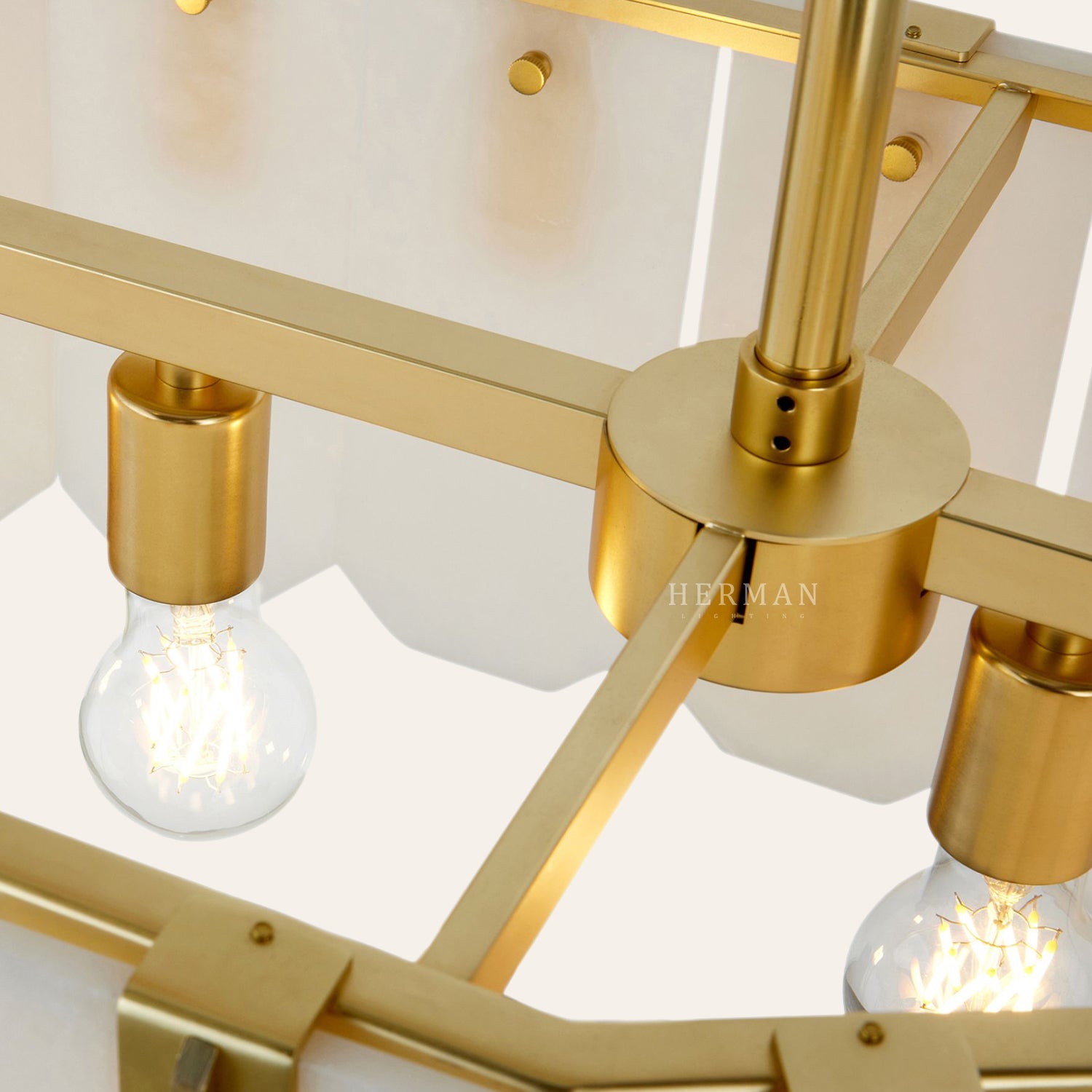 Nadia Alabaster Linear Chandelier 42" Width