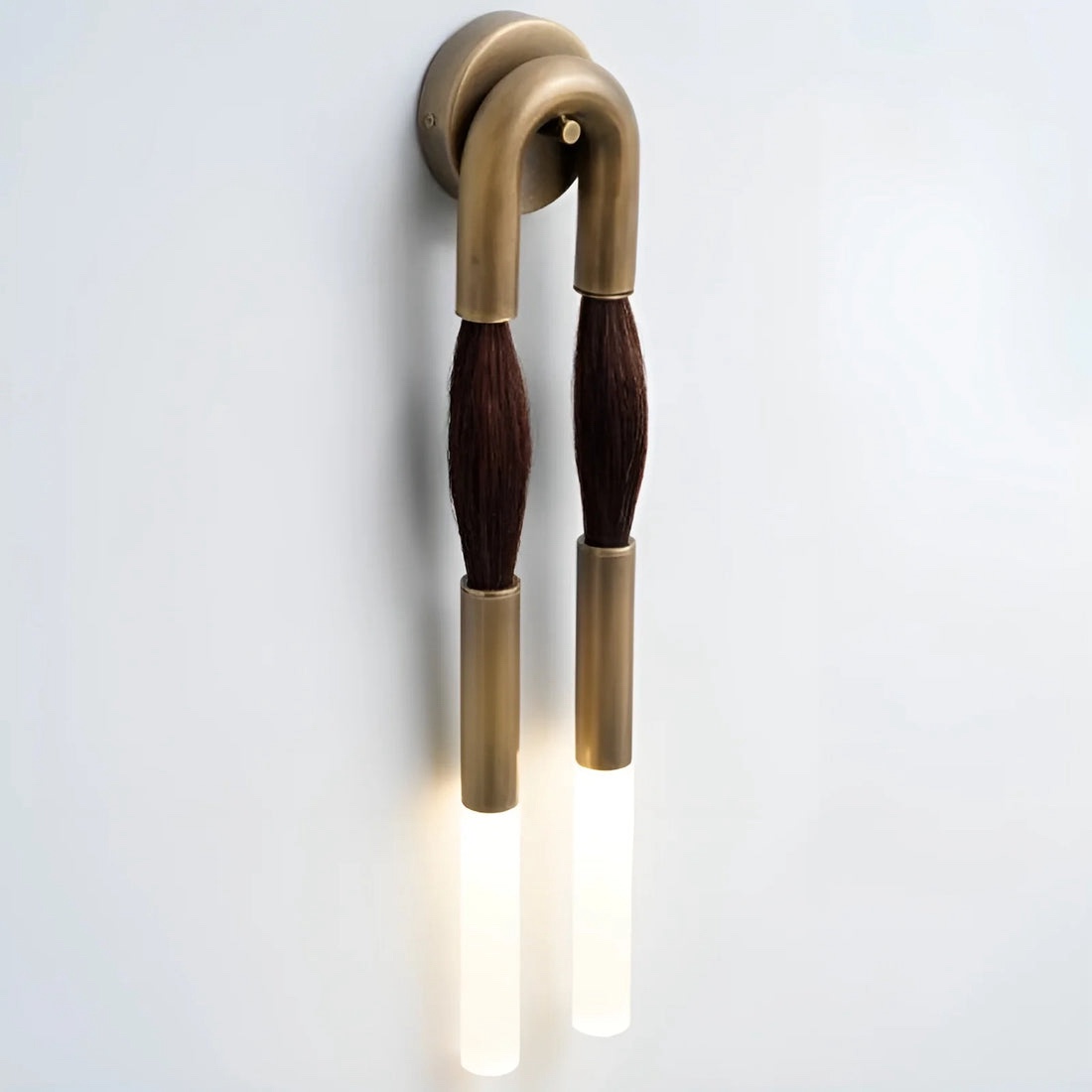 Horsehair Solid Brass Wall Sconce 30''H