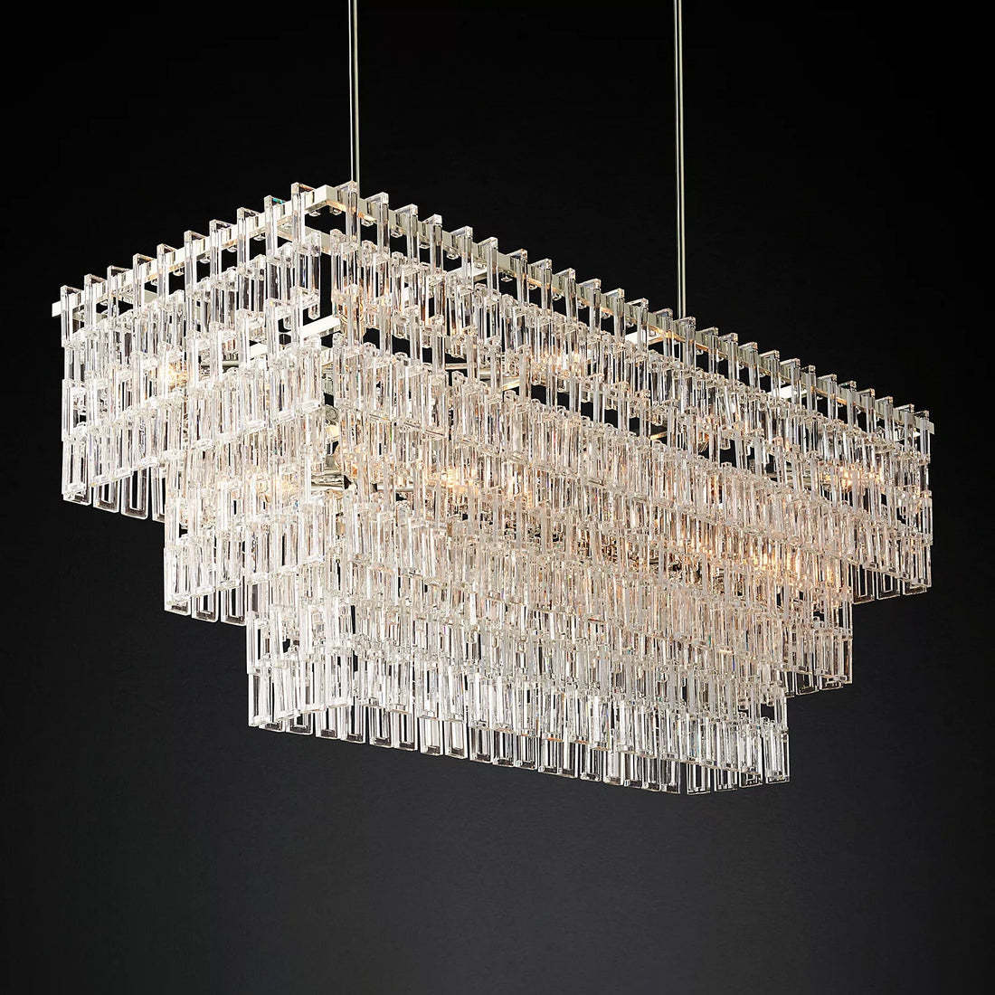 Marignan Tier K9 Crystal Rectangle Chandelier