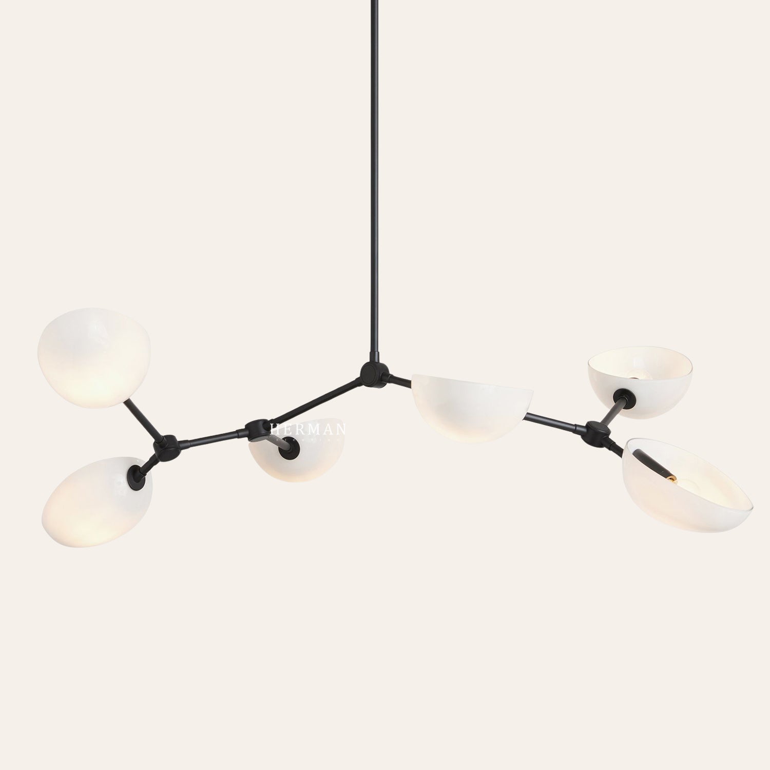 Argus Glass Chandelier 45" Width