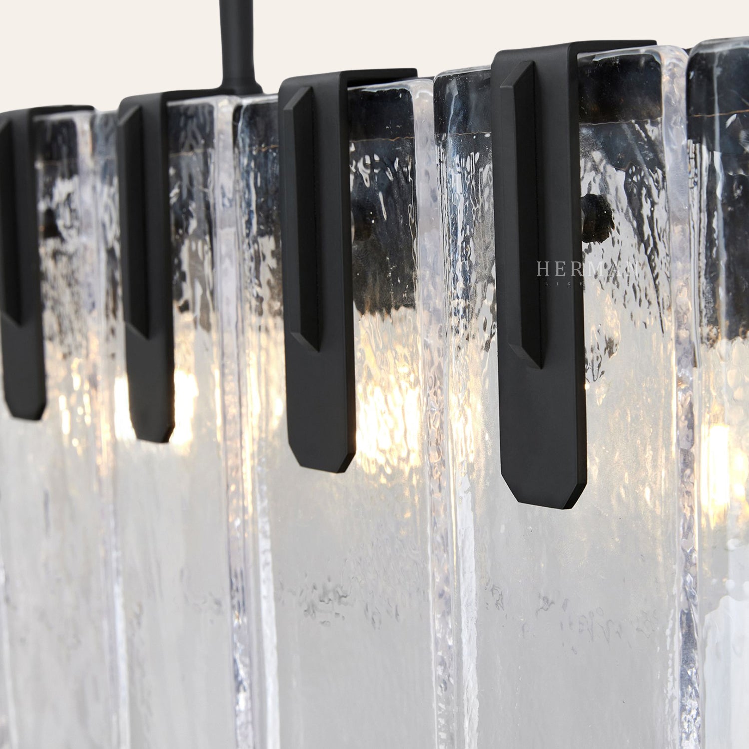 Nadia Glass Linear Chandelier 42" Width