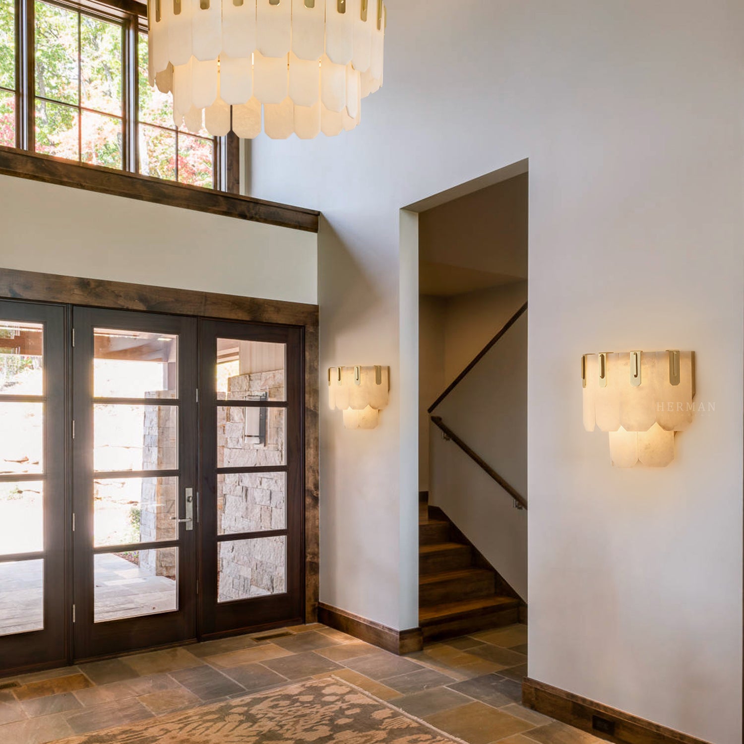 Nadia Alabaster LED Sconce