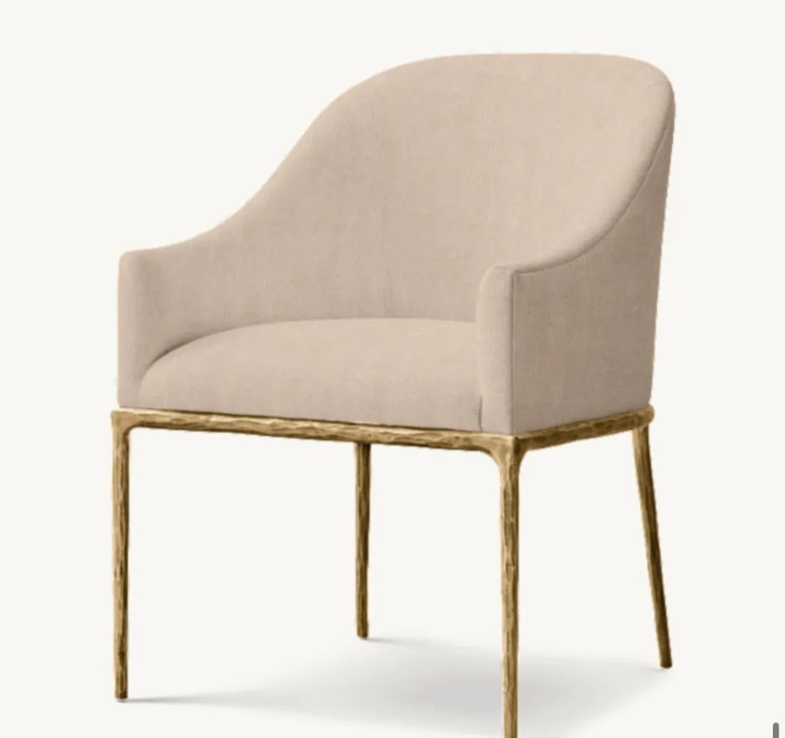Thaddeus Slope Fabric Dining Armchair-Vancei