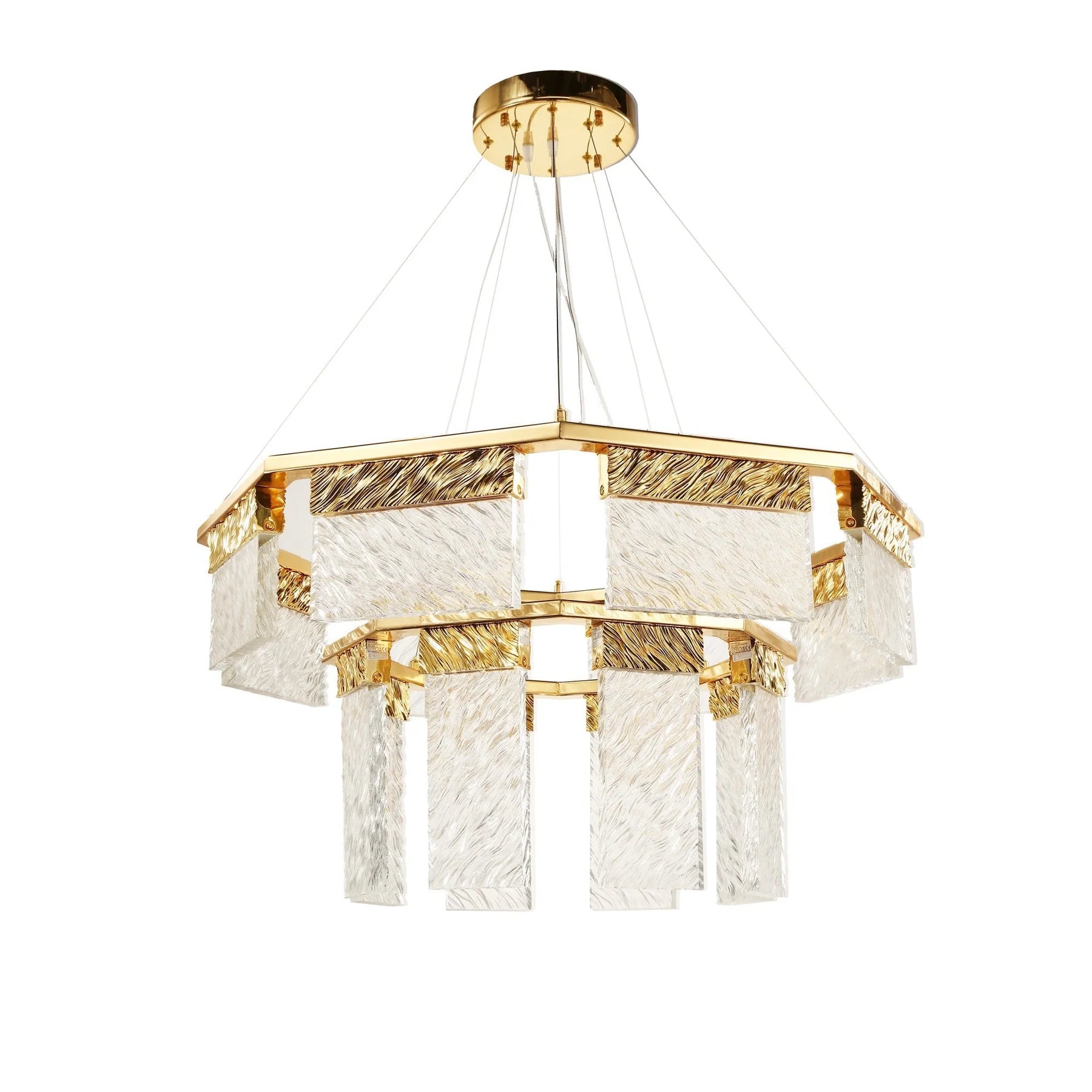 Aimee 2-Tier Round Down-Light Chandelier-Vancei