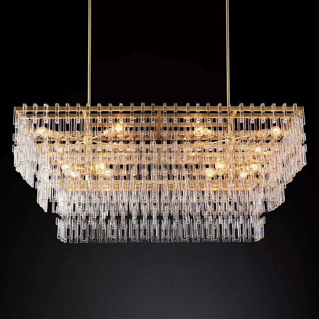 Marignan Tier K9 Crystal Rectangle Chandelier