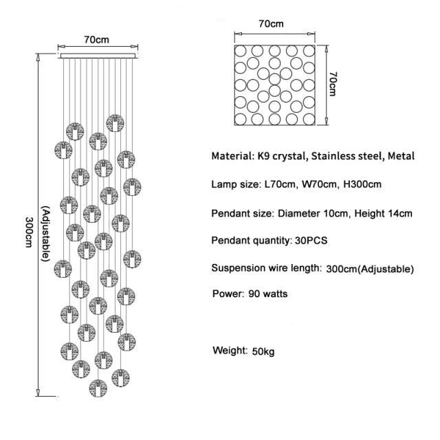 Adonis Suspension Water Drop Chandelier-Vancei