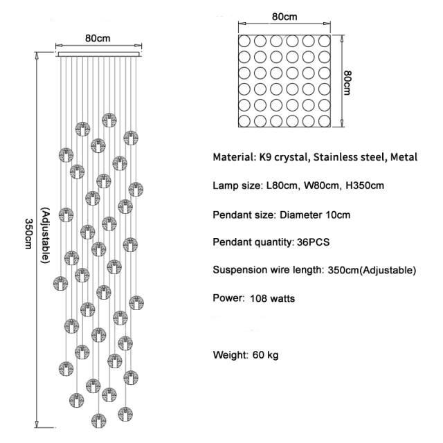 Adonis Suspension Water Drop Chandelier-Vancei