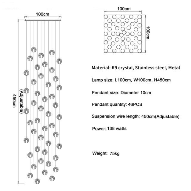 Adonis Suspension Water Drop Chandelier-Vancei