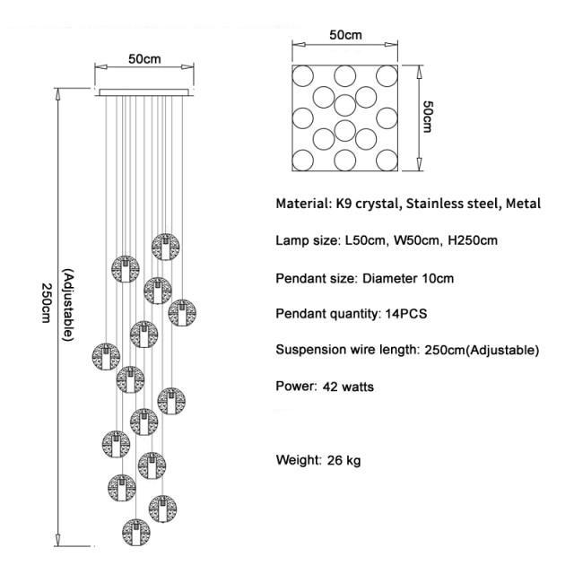Adonis Suspension Water Drop Chandelier-Vancei