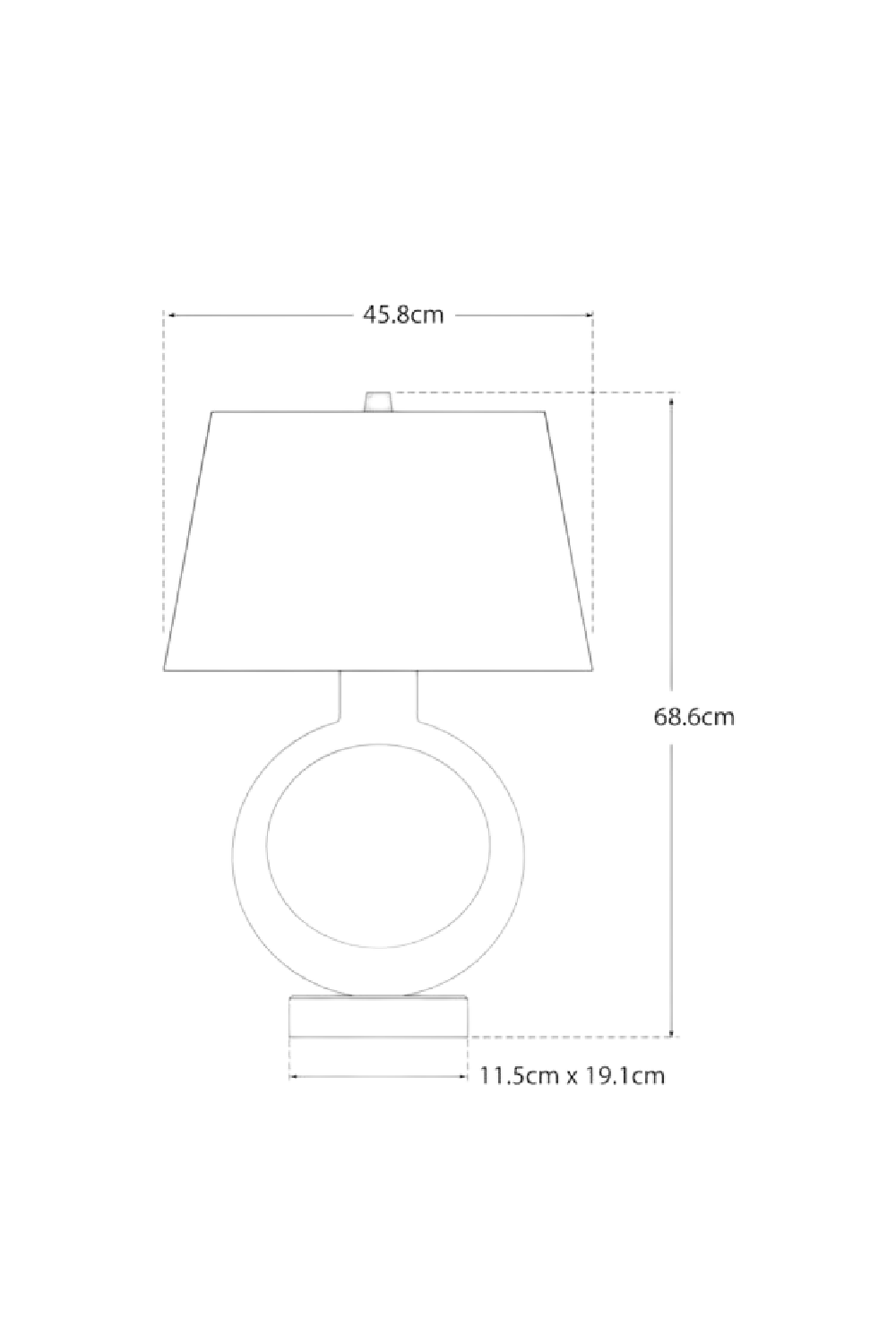 Circular Base Modern Table Lamp | Andrew Martin Ring Form