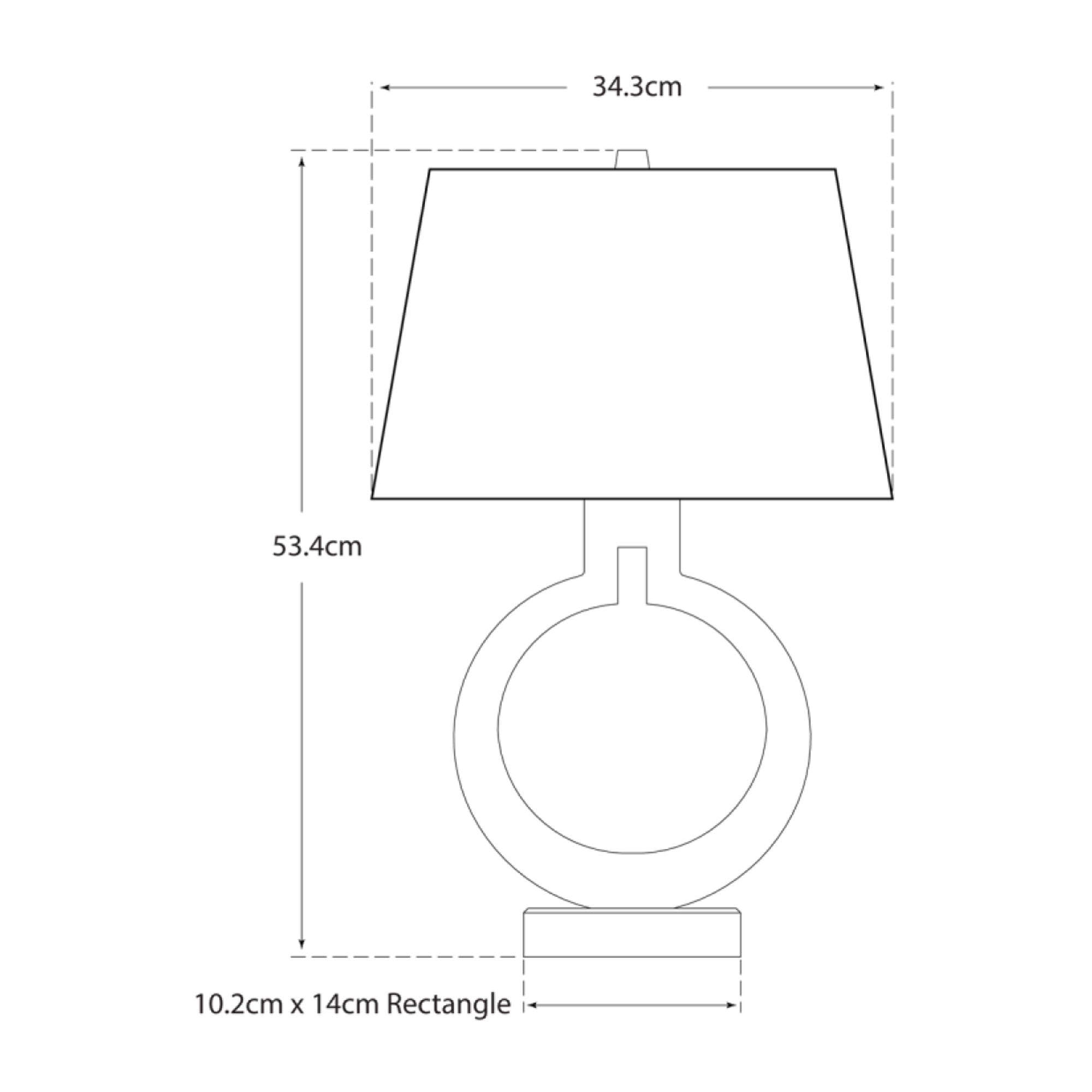 Circular Base Modern Table Lamp | Andrew Martin Ring Form
