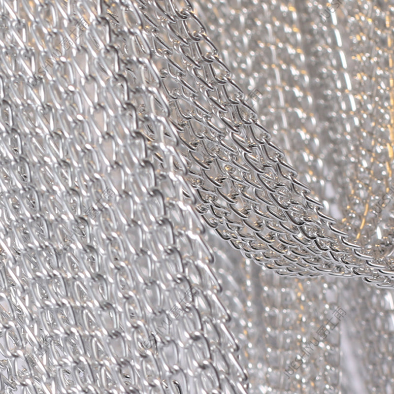 Sophian Aluminum Chain Tassel Round Chandelier-Vancei