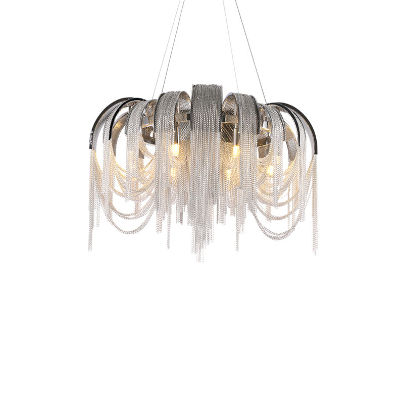 Sophian Aluminum Chain Tassel Round Chandelier-Vancei