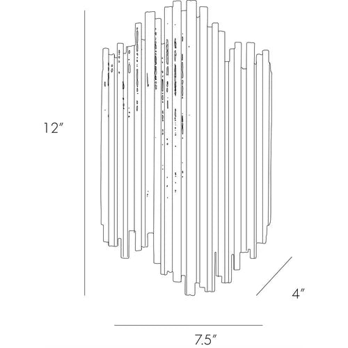 Althely Brass 2 Lights Wall Sconce