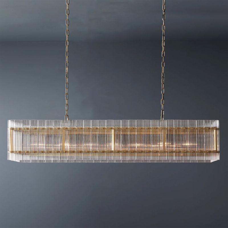 Amelia Rectangle Chandelier 54"-Vancei