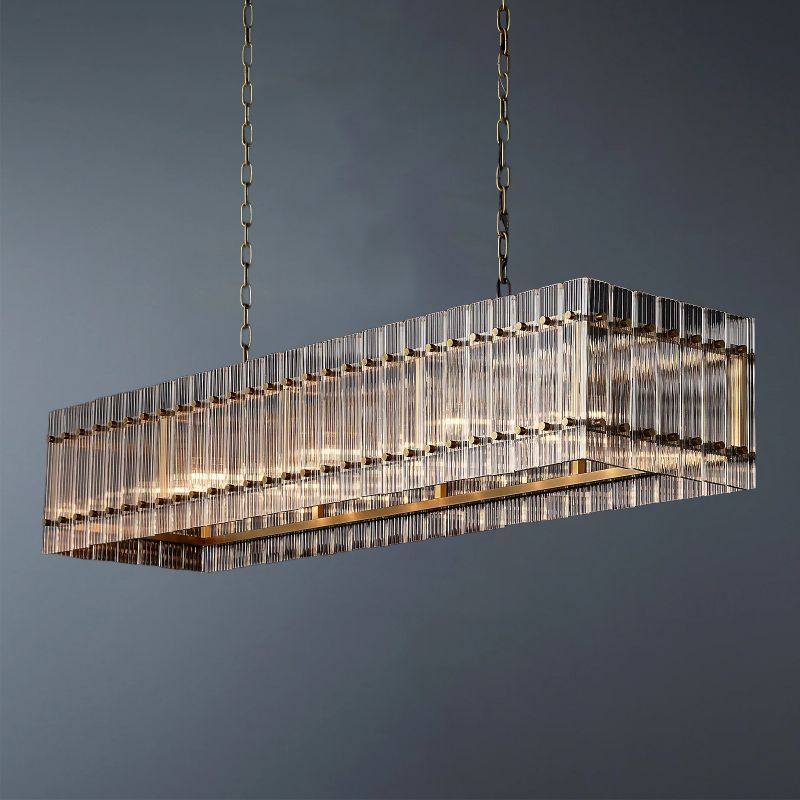 Amelia Rectangle Chandelier 54"-Vancei
