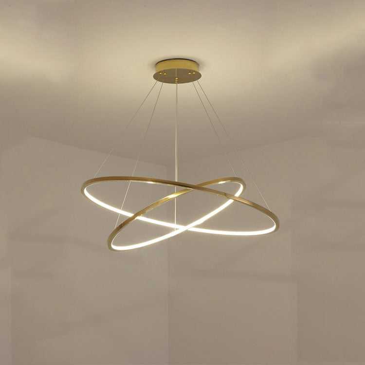 Amina Gold Multi Rings Chandelier for Lobby Villa-Vancei