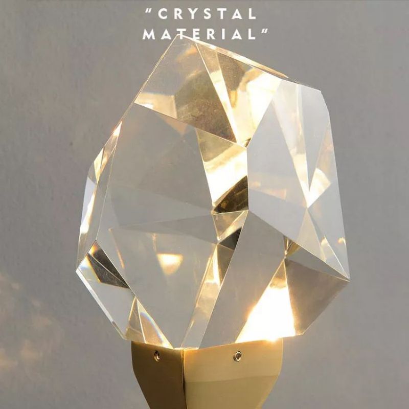 Angelia Faceted Crystal Prisms Wall Sconce (Rod)