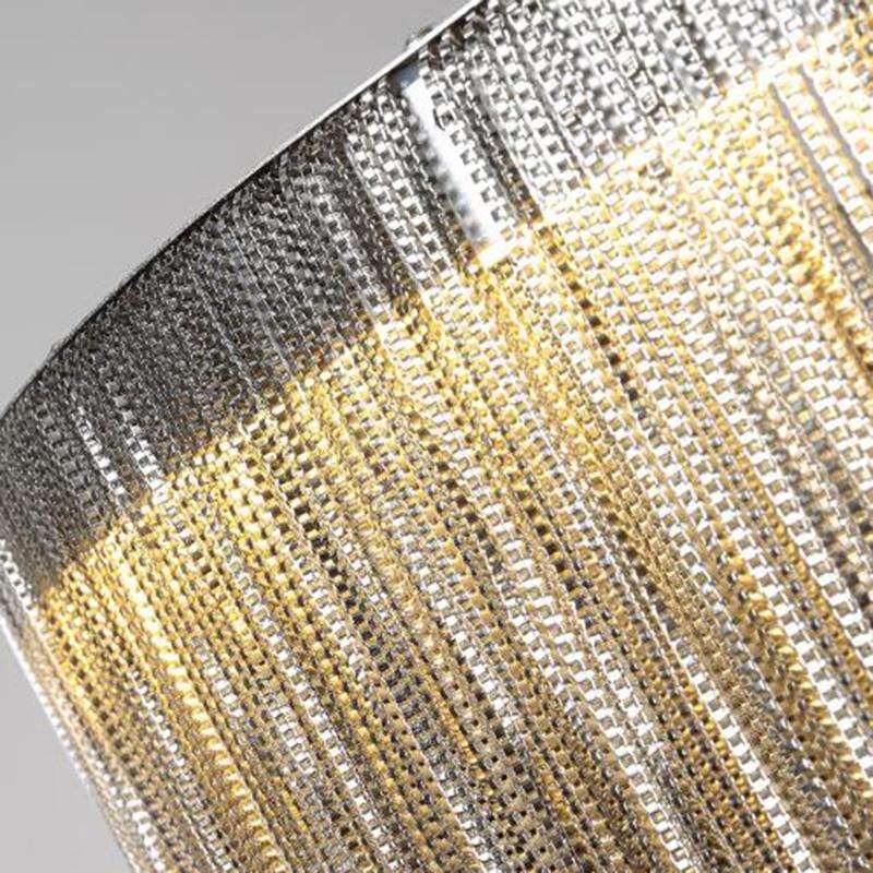Angelina Aluminum Chain Tassel Round Chandelier-Vancei