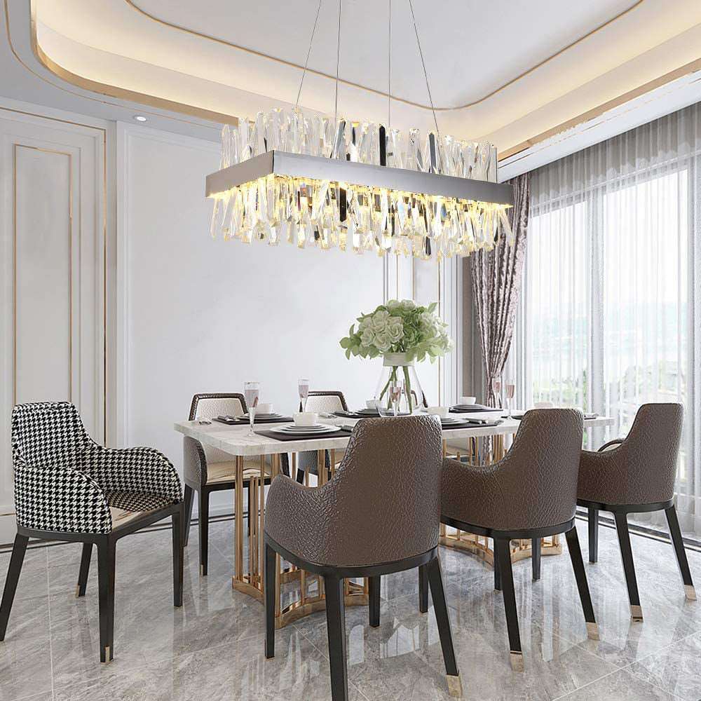 Arsenio Rectangular Crystal Chandelier-Vancei
