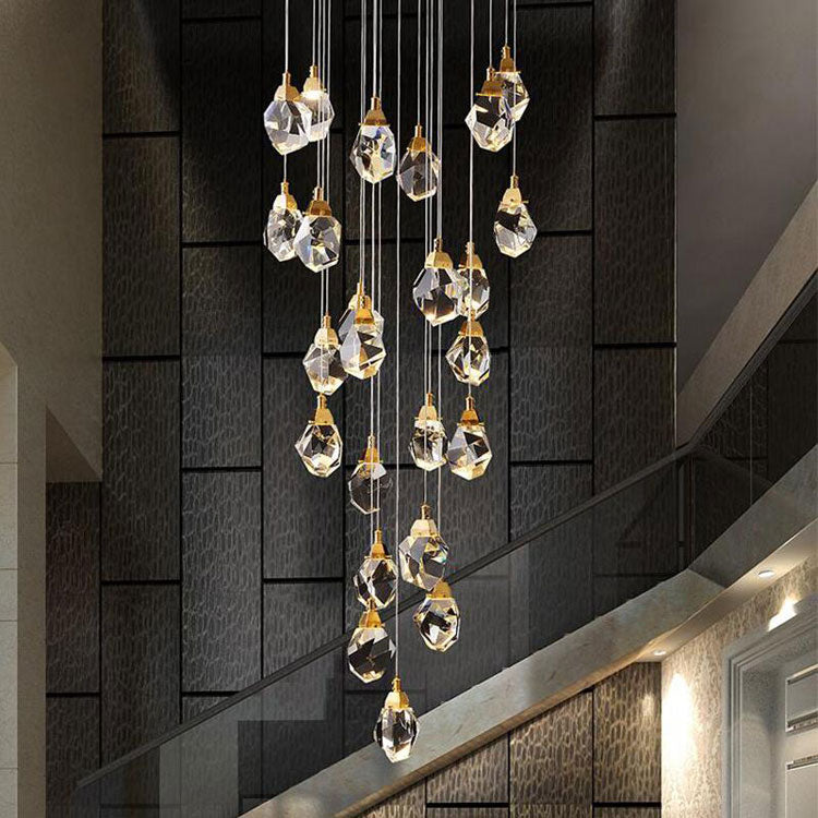 Masonry Faceted Crystal Prisms Chandelier-Vancei