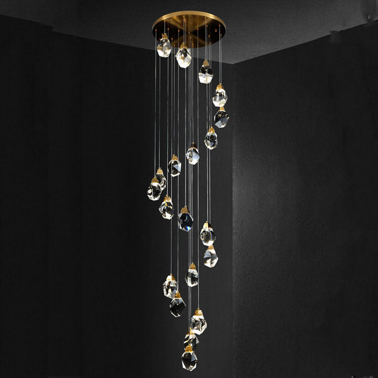 Masonry Faceted Crystal Prisms Chandelier-Vancei