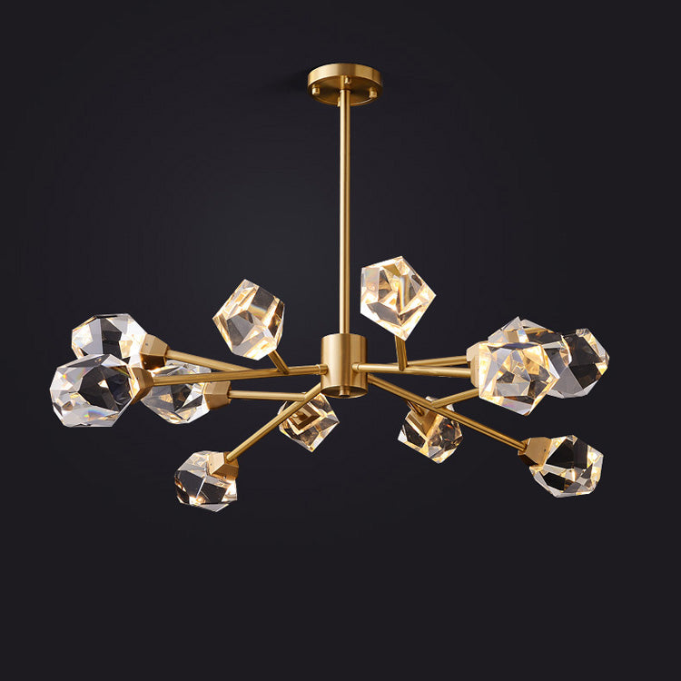 Masonry Faceted Crystal Prisms Chandelier-Vancei