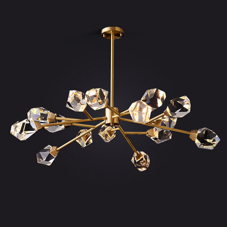 Masonry Faceted Crystal Prisms Chandelier-Vancei