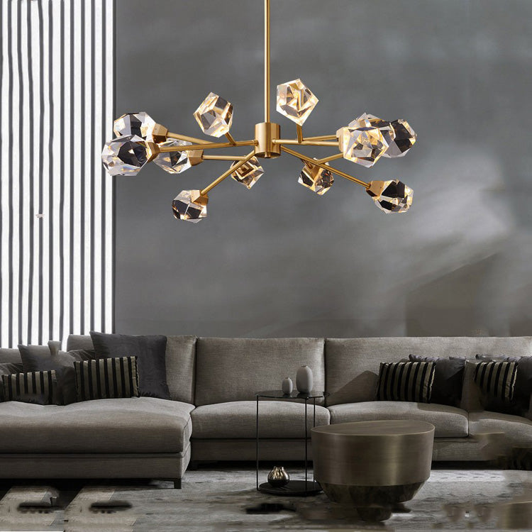 Masonry Faceted Crystal Prisms Chandelier-Vancei