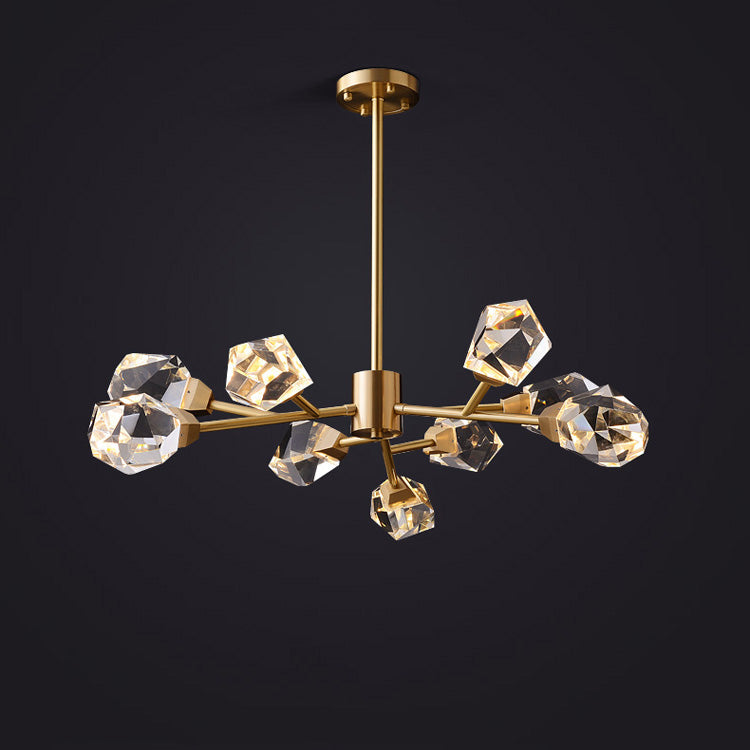 Masonry Faceted Crystal Prisms Chandelier-Vancei