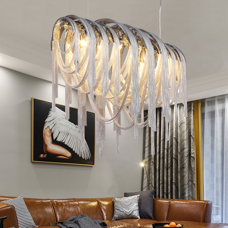 Sophian Luxury Aluminum Chain Tassel Chandelier-Vancei
