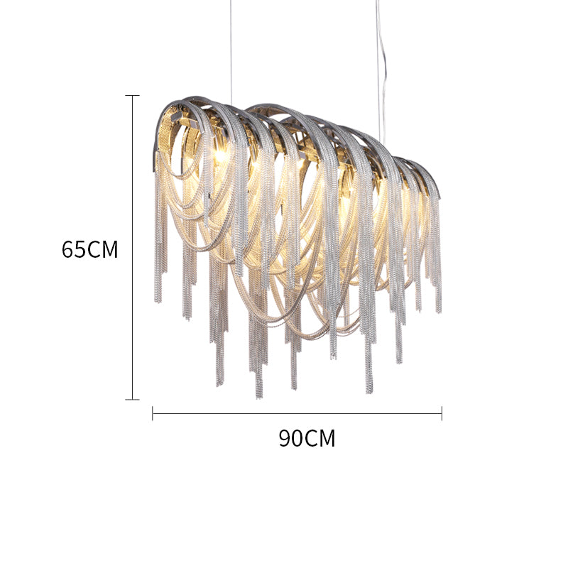 Sophian Luxury Aluminum Chain Tassel Chandelier-Vancei