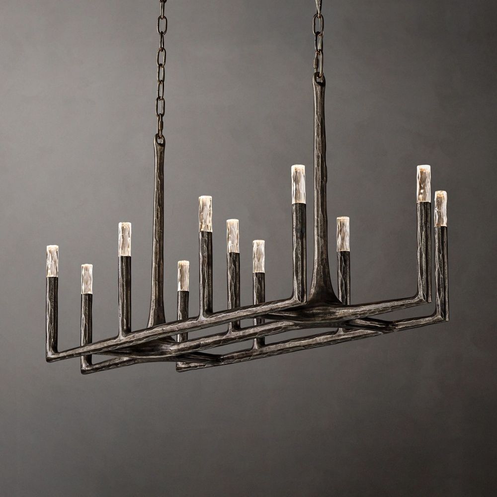 Avarit Forged Linear Chandelier 54"-Vancei